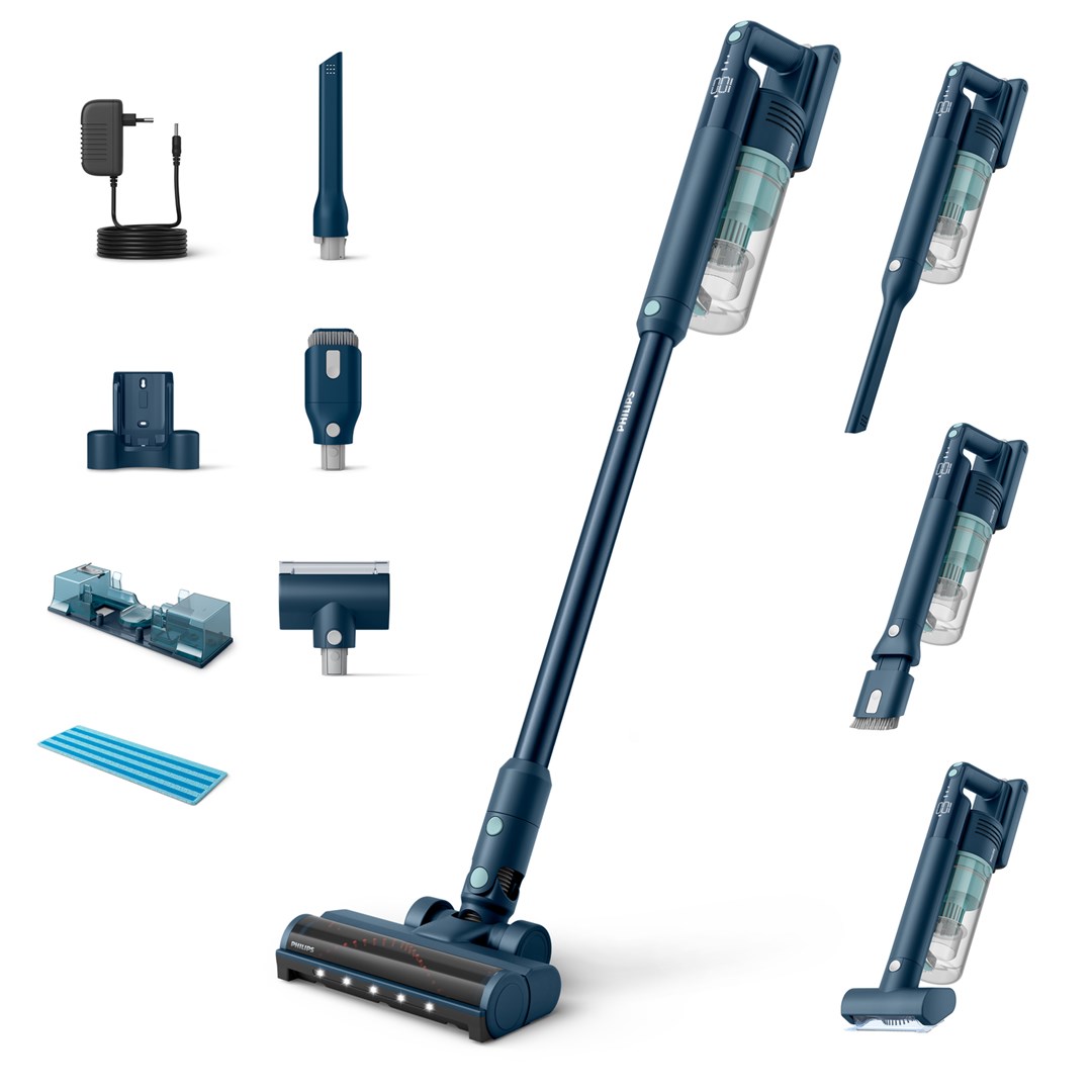 Philips 5000 series XC5141/01 stick vacuum/electric broom Battery Dry&wet Cyclonic Bagless Green, Sage-5