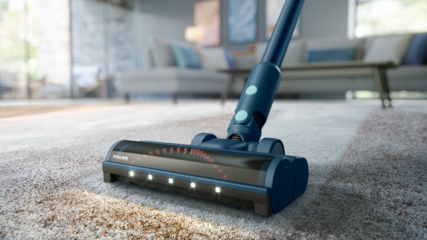 Philips 5000 series XC5141/01 stick vacuum/electric broom Battery Dry&wet Cyclonic Bagless Green, Sage-4