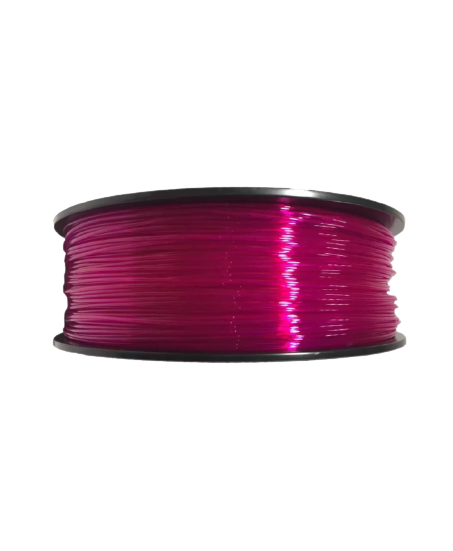Filament za 3D printer, PET-G, 1.75 mm, 1 kg, prozirna ljubičasta (Tolerancija promjera niti +/- 0.03mm, Temp.printanja 200°C~240°C, Prep.brzina printanja 60~80mm/s)
