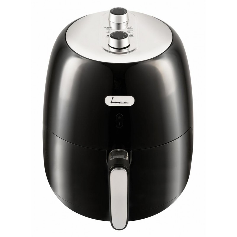 Friteza na vrući zrak FRAM FAF-1500BK (kapacitet 4,3L, snaga 1500W, podesivi termostat, zaštita od pregrijavanja, crna)-0