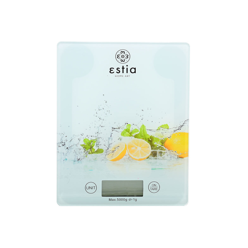 Kuhinjska vaga ESTIA HOME ART Fresh 01-13288 (maksimalna težina 5kg, digitalni zaslon, neklizajuća baza, duljina 20,5cm, širina 16,5cm, visina 1,9cm)-0