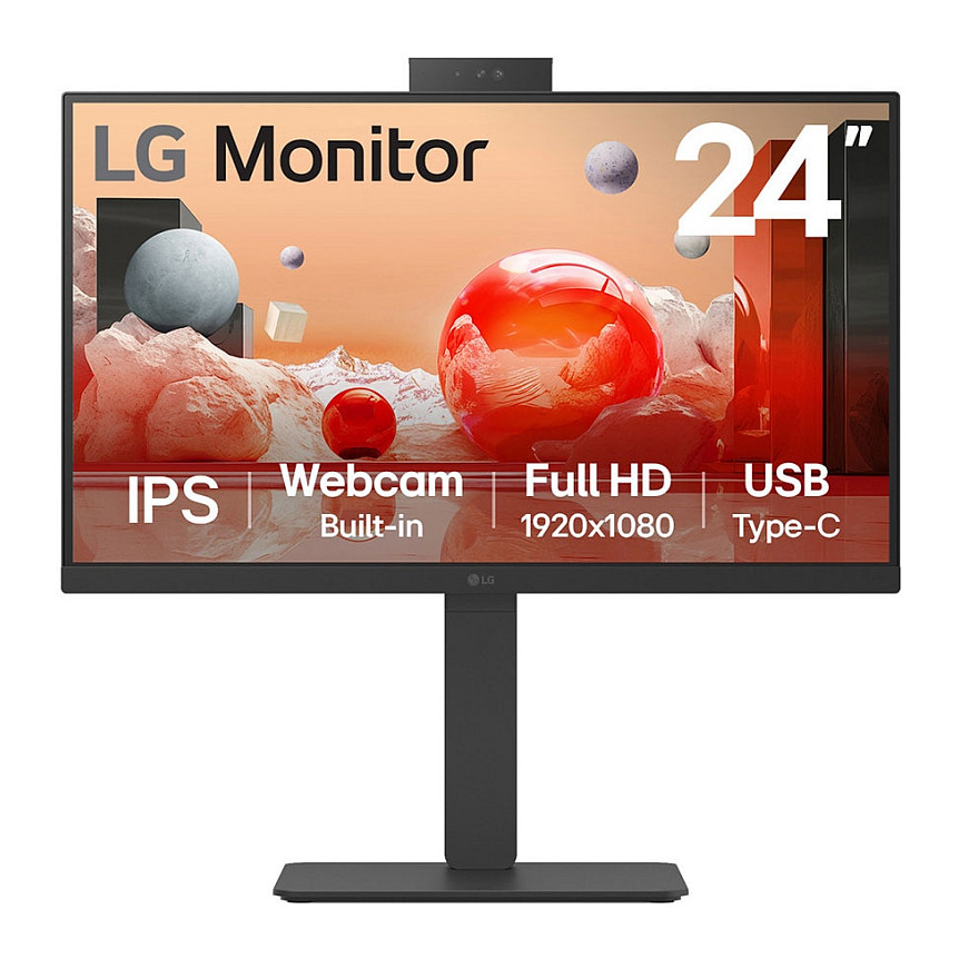 Monitor LG 24BA850-B (23.8", Full HD, IPS, 75Hz, USB-C, Web kamera)-8