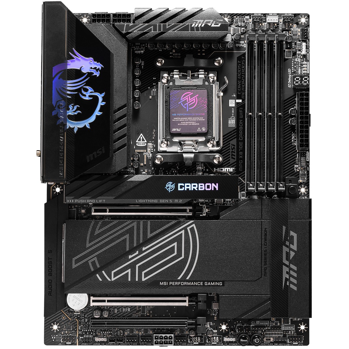 Motherboard MSI MPG X870E CARBON WIFI - ATX - Socket AM5 - AMD X870E-2