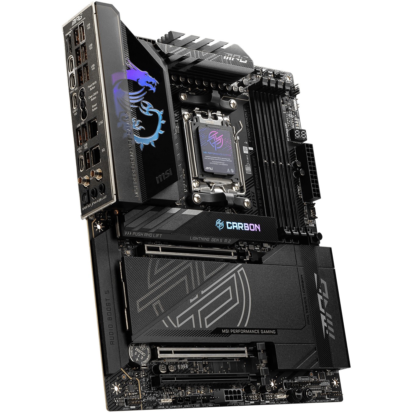 Motherboard MSI MPG X870E CARBON WIFI - ATX - Socket AM5 - AMD X870E-4