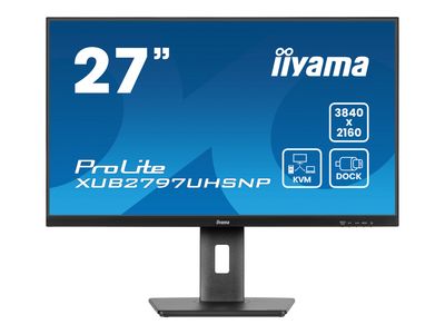 Monitor IIYAMA PL XUB2797UHSNP-B1 (27'', UHD, IPS, 100Hz, Flicker-Free tehnologija, Blue Light Reducer funkcija)-0