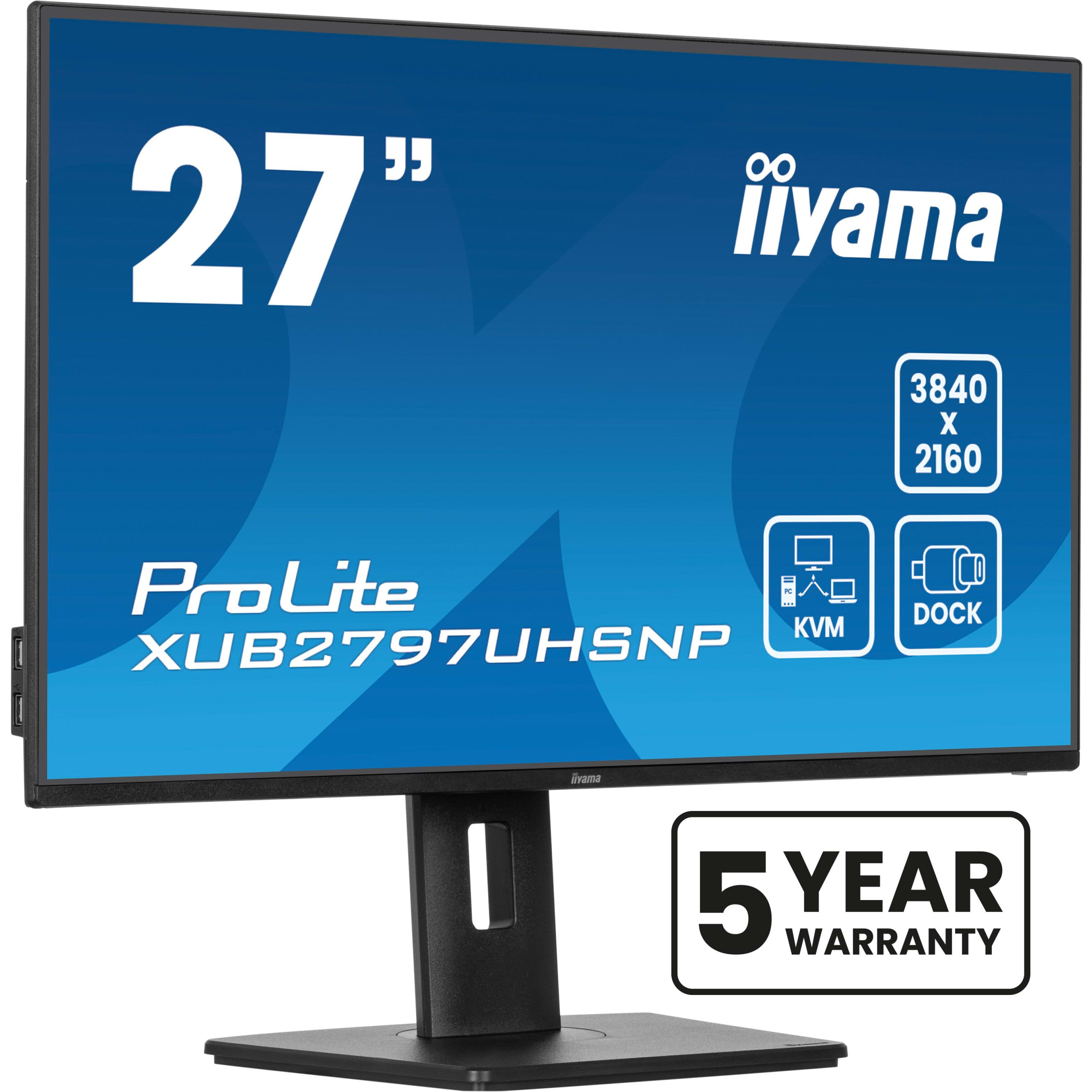 Monitor IIYAMA PL XUB2797UHSNP-B1 (27'', UHD, IPS, 100Hz, Flicker-Free tehnologija, Blue Light Reducer funkcija)-1