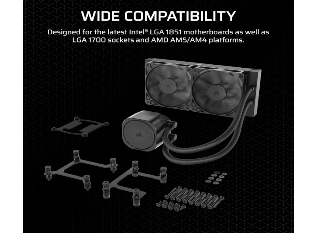 All-in-one liquid cooler CORSAIR NAUTILUS 240 RS (težina 1.78 kg, dimenzije 125 mm x 125 mm x 275 mm, maksimalni protok zraka 74.37 cfm, maksimalna brzina vrtnje 2100 RPM, materijal radijatora aluminij, boja crna)-8