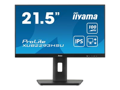 Monitor IIYAMA XUB2293HSU-B7 (21.5", Full HD, IPS, 100Hz, HDMI/DP, USB 2.0)-0