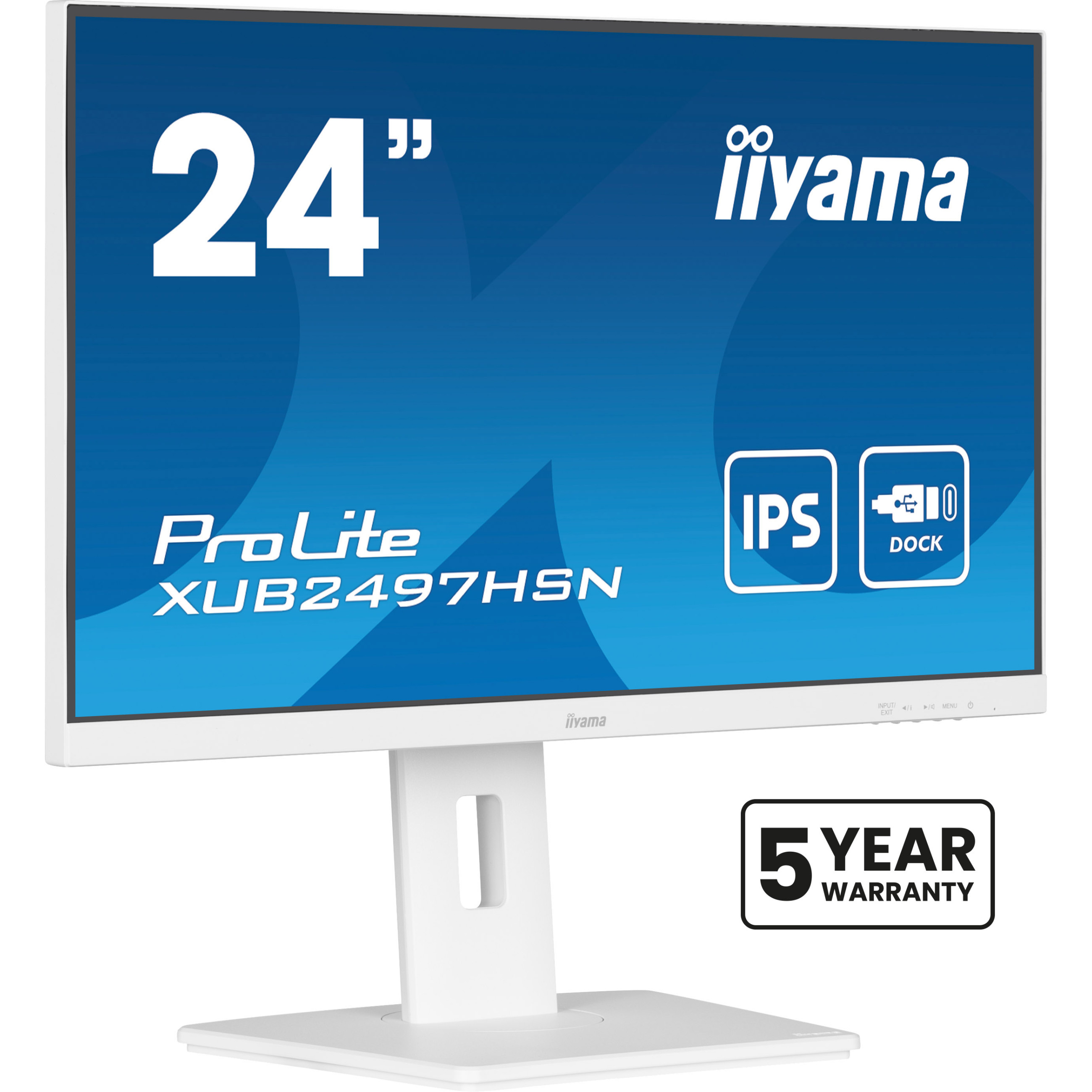 Monitor IIYAMA ProLite XUB2497HSN-W2 (24'', 1920x1080, IPS, 100 Hz, HDMI/DP/USB-C)-1