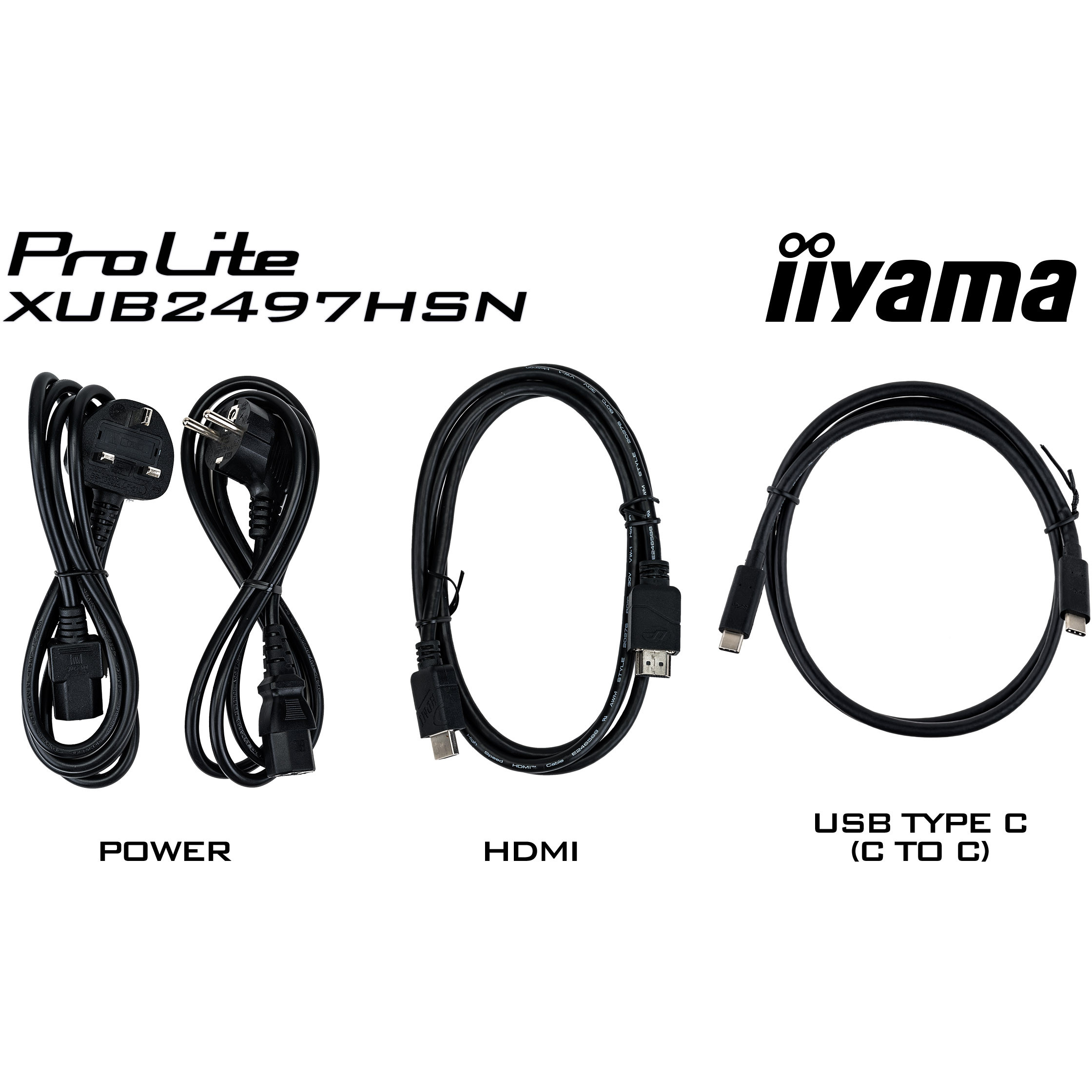 Monitor IIYAMA ProLite XUB2497HSN-W2 (24'', 1920x1080, IPS, 100 Hz, HDMI/DP/USB-C)-6