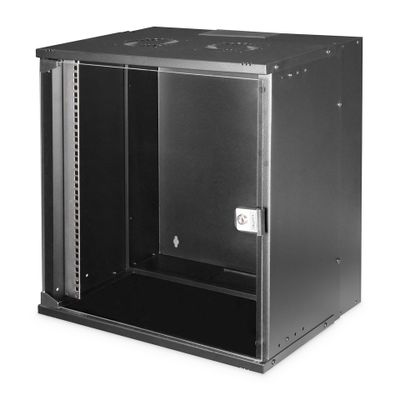 Rack Digitus SOHO PRO Series - 12U (čelična konstrukcija, nosivost do 60 kg, montaža na zid, zaključavanje staklenih vrata, ugrađeni ventilacijski sustav)-2