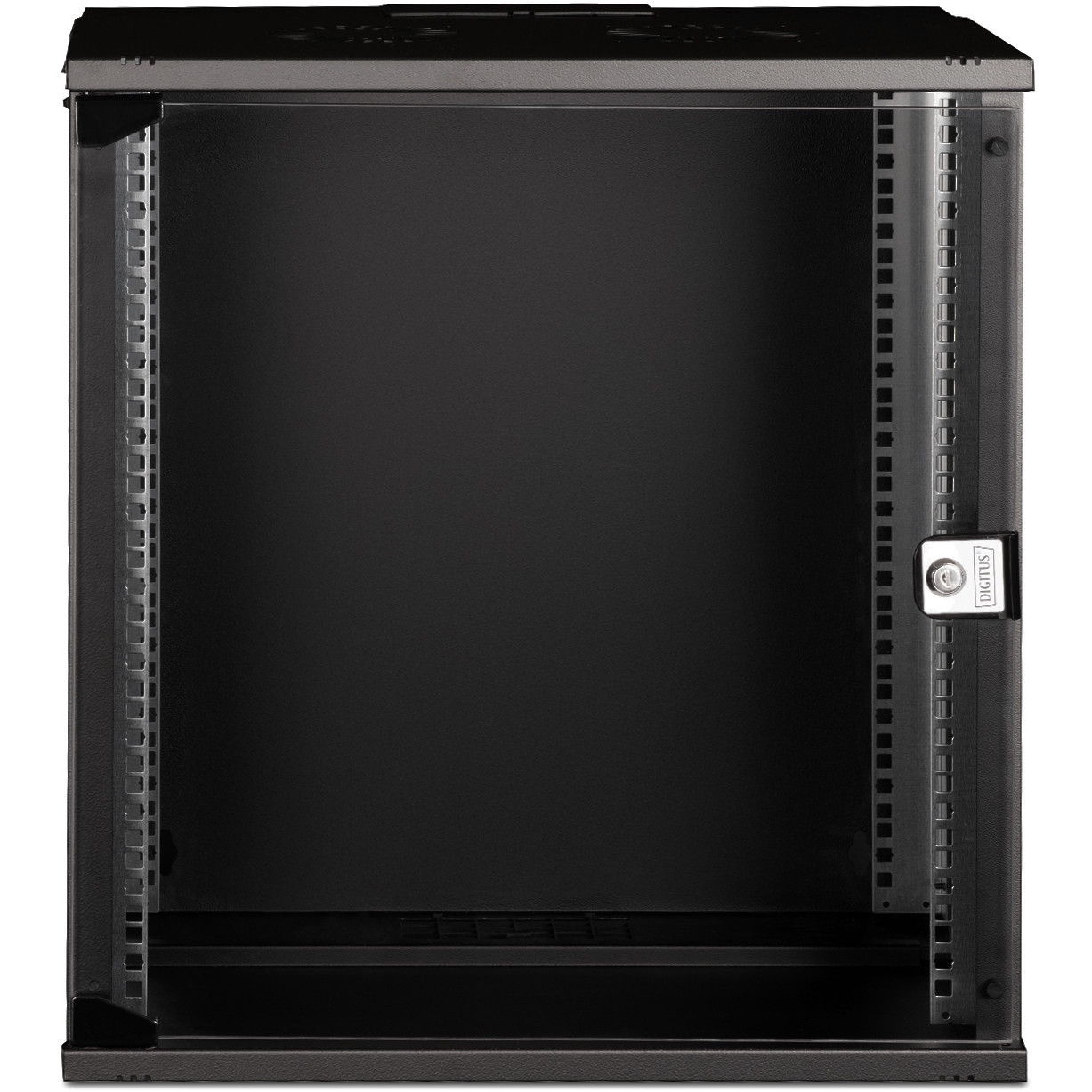 Rack Digitus SOHO PRO Series - 12U (čelična konstrukcija, nosivost do 60 kg, montaža na zid, zaključavanje staklenih vrata, ugrađeni ventilacijski sustav)-6