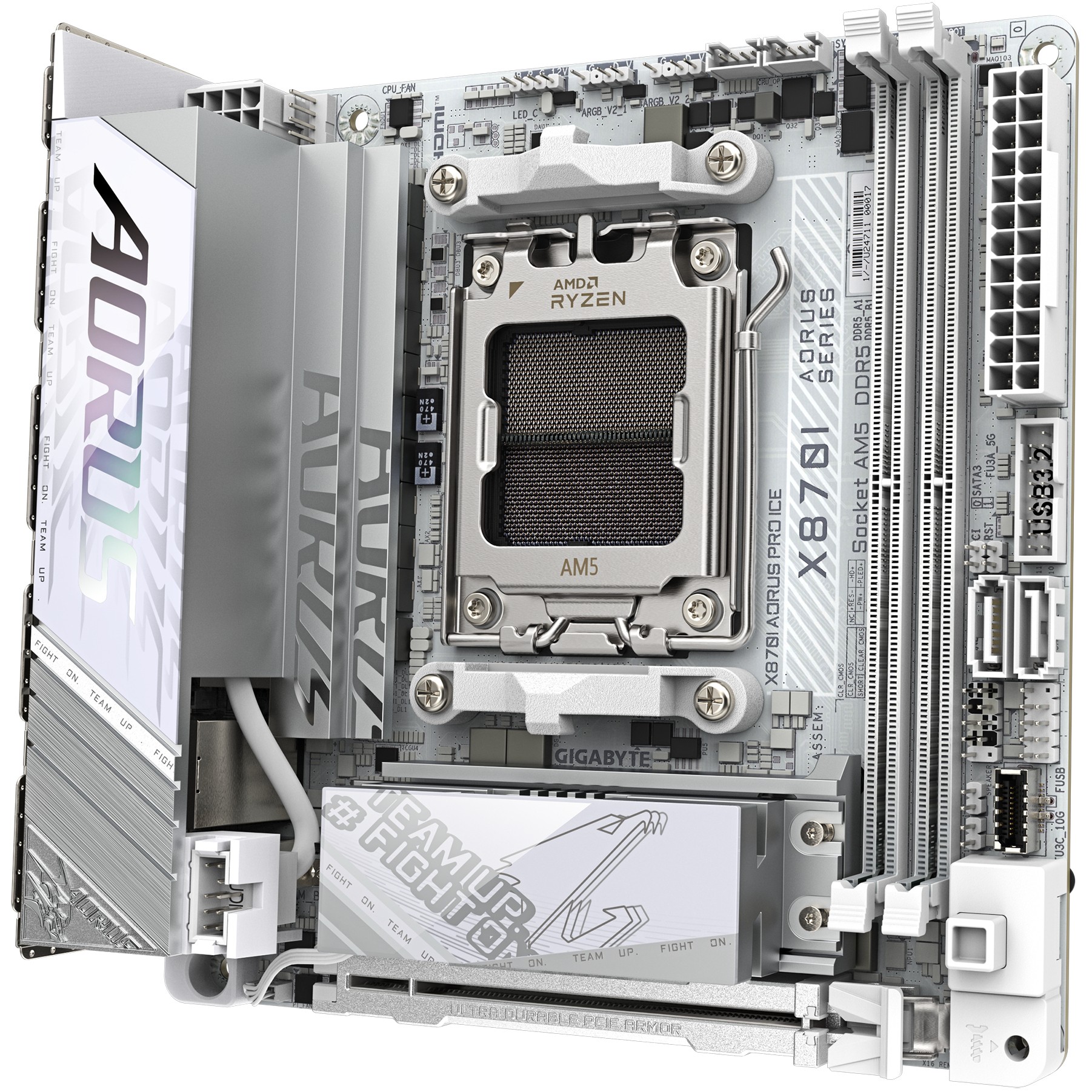 Matična ploča GIGABYTE AORUS X870I PRO ICE (Socket AM5, AMD X870, DDR5 SDRAM, USB 4.0, 2.5 Gigabit Ethernet)-3