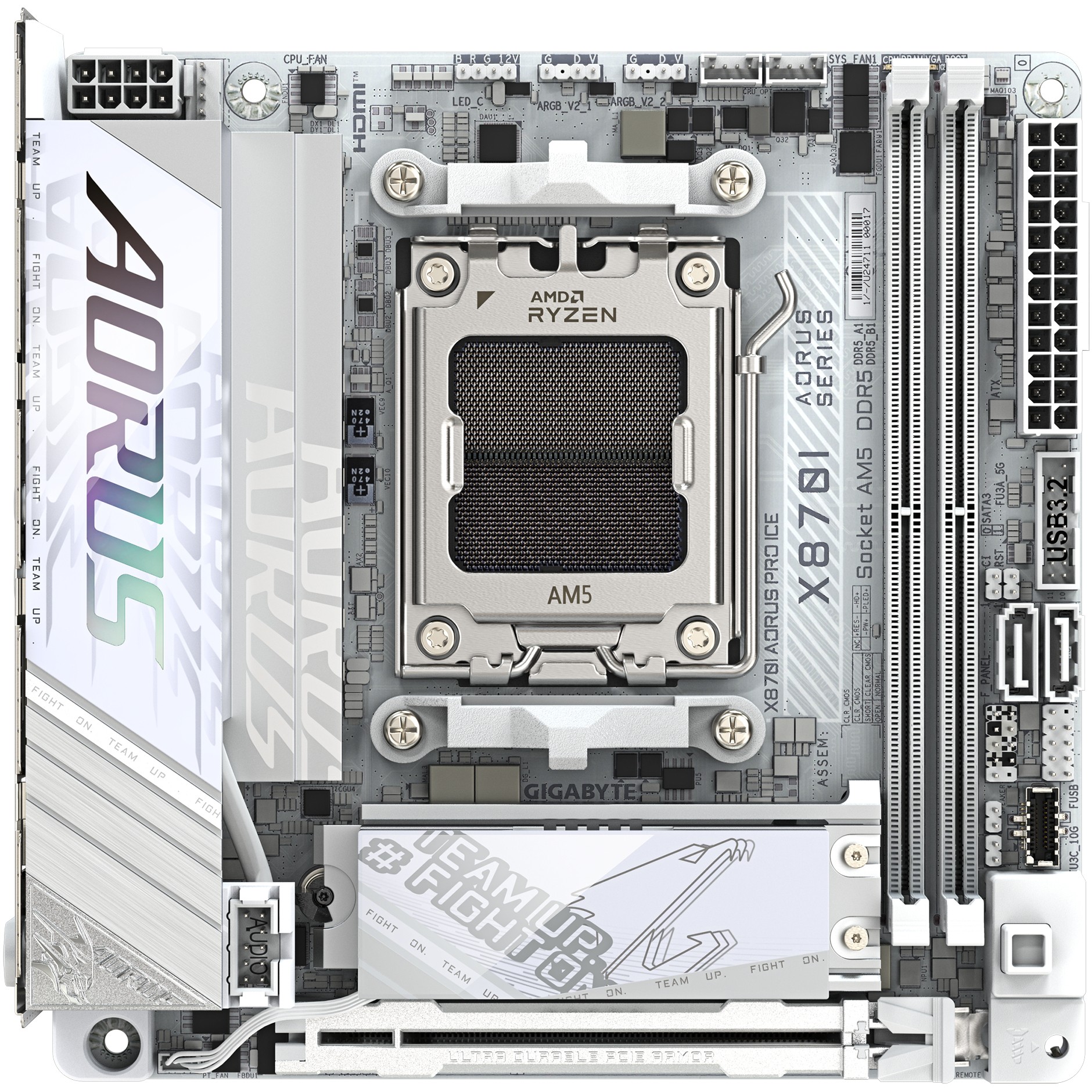 Matična ploča GIGABYTE AORUS X870I PRO ICE (Socket AM5, AMD X870, DDR5 SDRAM, USB 4.0, 2.5 Gigabit Ethernet)-4