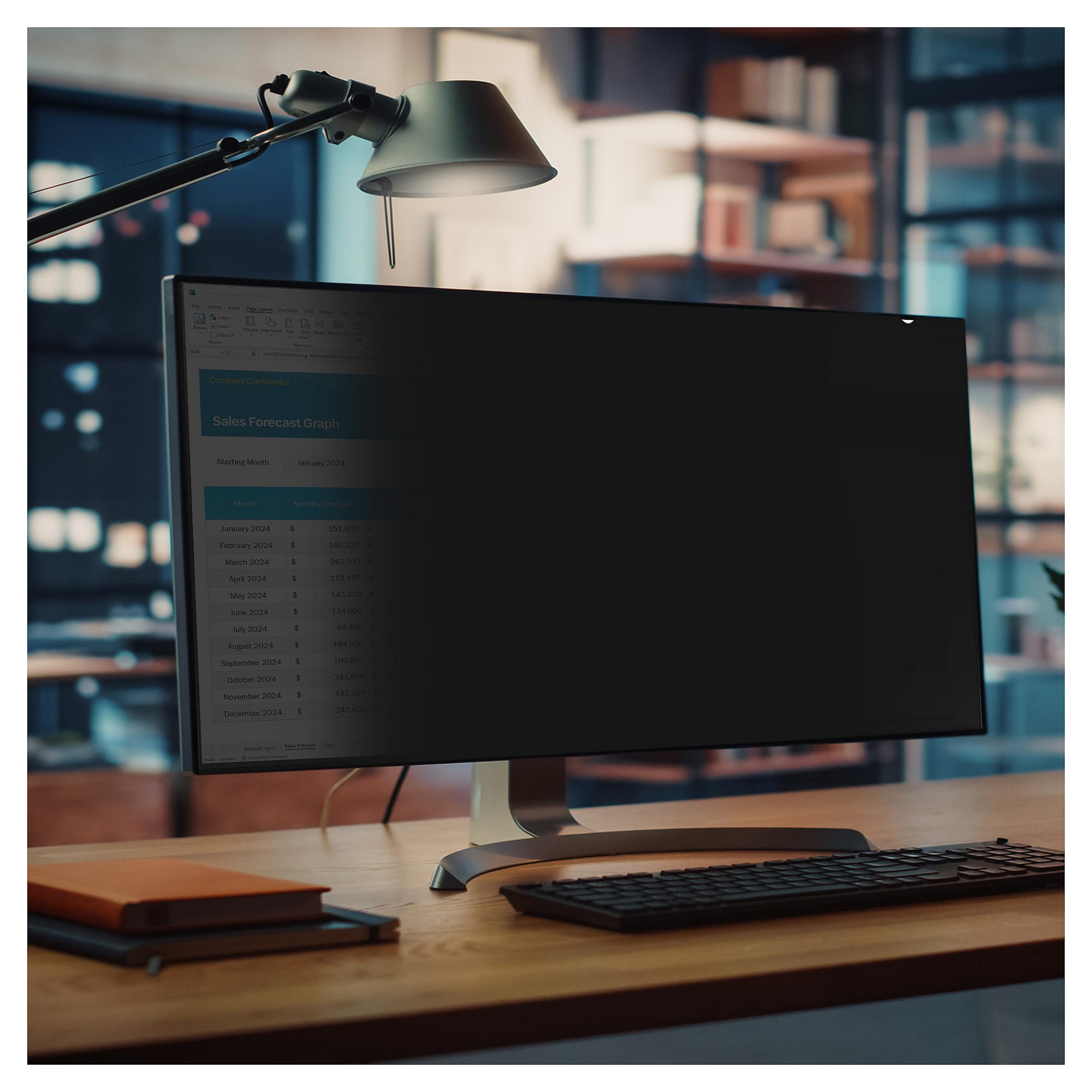Dis Acc STARTECH Privacy Screen for Dell P3424WE (34-inch, 2-way privacy, fingerprint-resistant, reduces blue light 51%, 65% light transmittance)-9