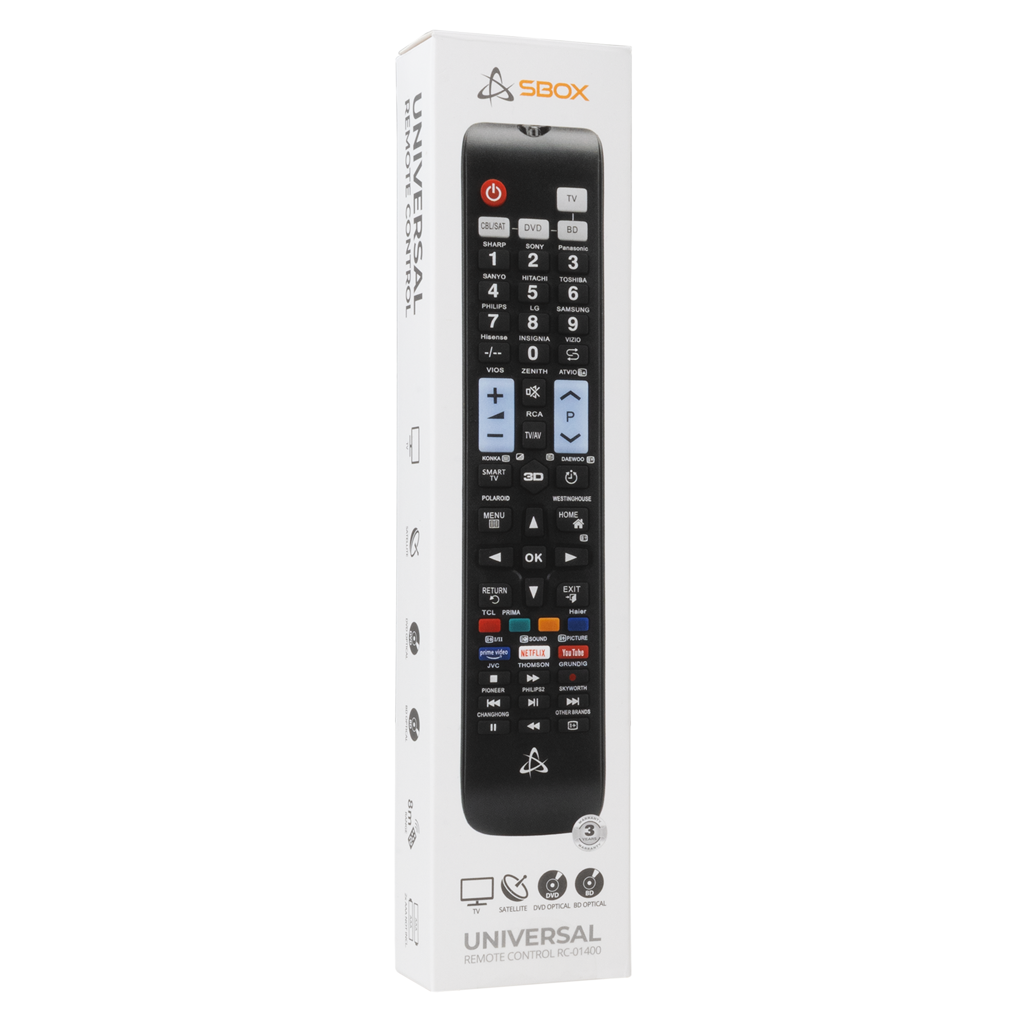 Univerzalni daljinski upravljač SBOX RC-01400 4u1-2