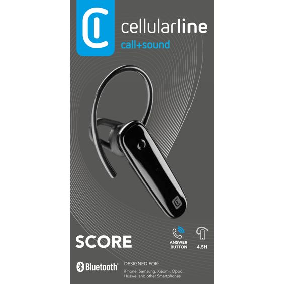 Slušalica CELLULARLINE MONO SCORE crna (BT, bežična)-2