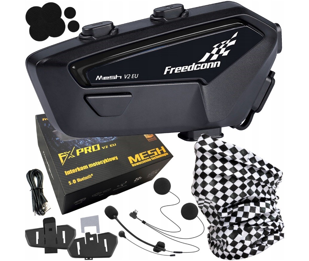 Interkom za motocikle FREEDCONN FX Pro V2 EU MESH-1