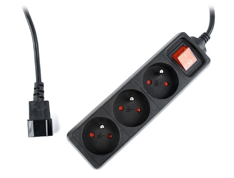 Zaštita od prenapona GEMBIRD EG-PSU3F-01 crna 3 AC utičnice 230 V 0.6 m-3
