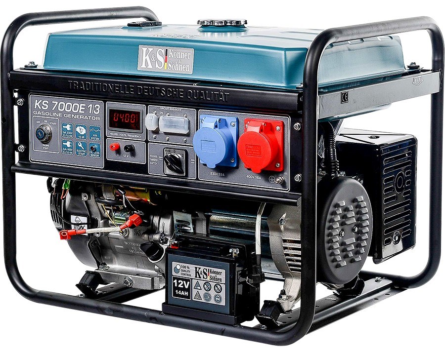 Generator KÖNNER & SÖHNEN KS7000E-1/3 (1-cilindrični benzinski, 4-taktni, zračno hlađen, AVR, IP23M)-0