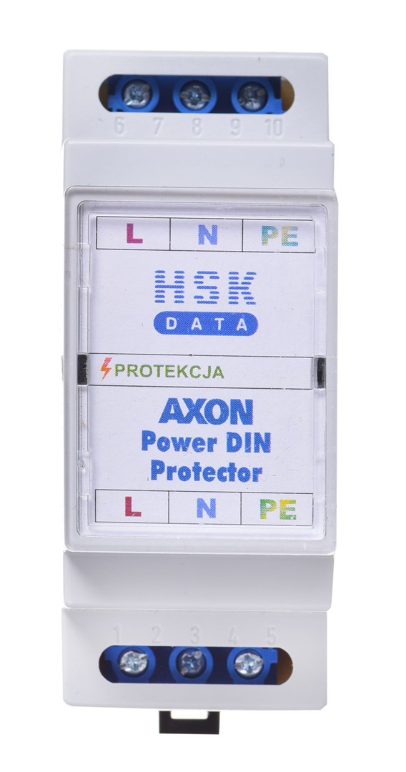 Prekidač HSK DATA AXON POWER DIN PROTECTOR (overvoltage protection, rated current 10 A, maximum voltage 250 V, rated voltage 230 V, product colour gray, weight 80 g)-2