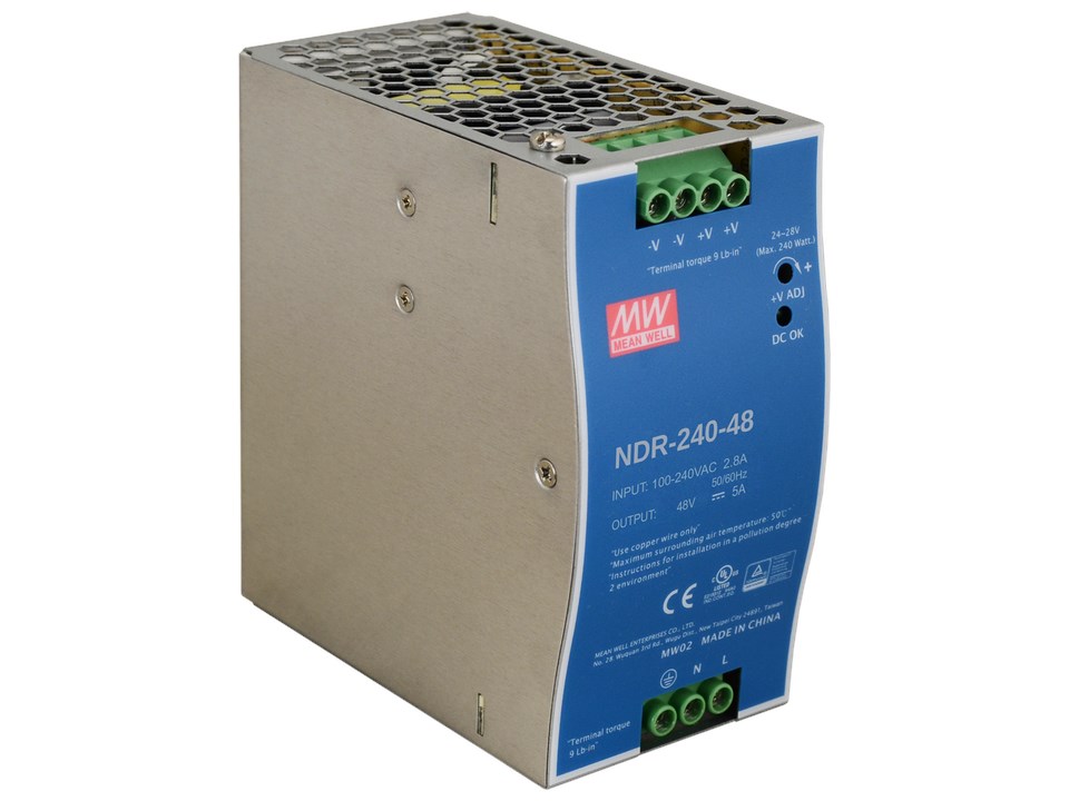 Napajanje za DIN šinu MEAN WELL NDR-240-48 (240W, 48V, 5A)-0