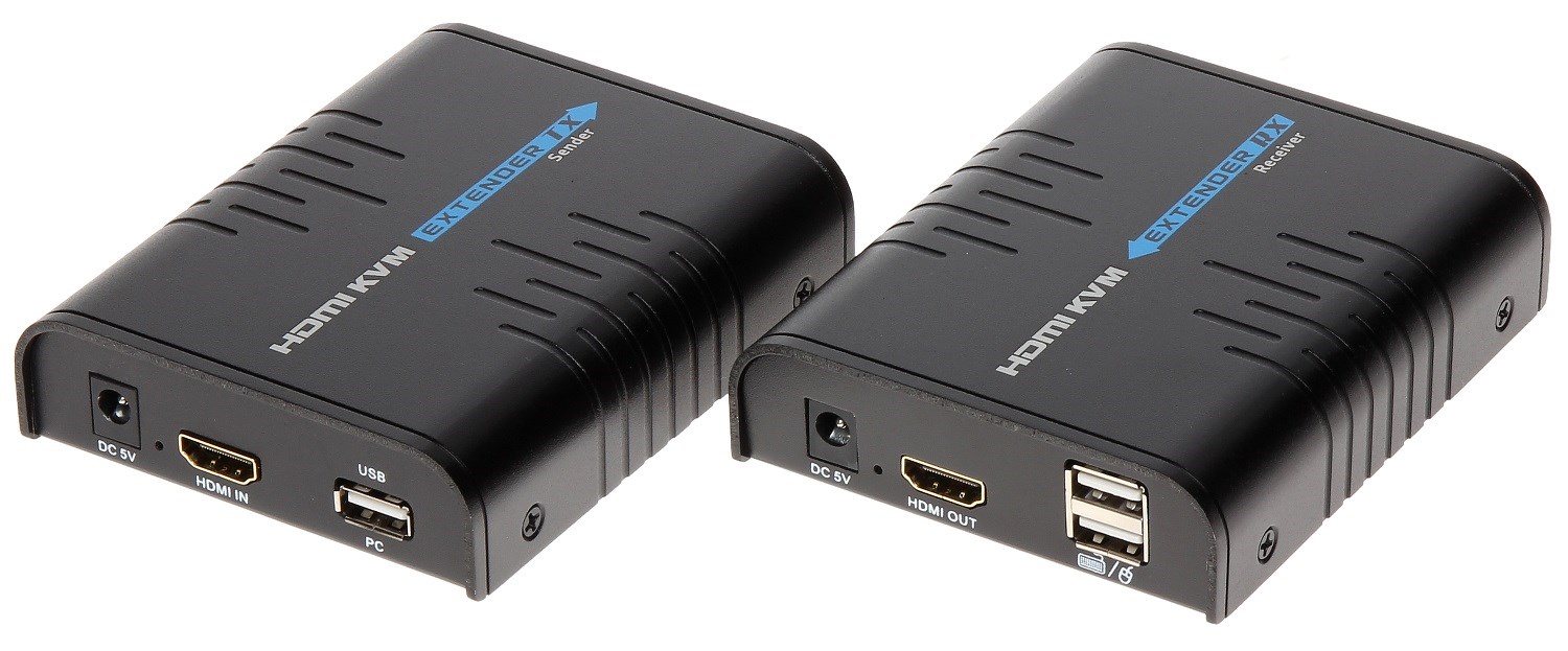 Extender HDMI/RJ45/USB LENKENG HDMI+USB-EX-100 (Crna, 3x USB 2.0, HDMI, RJ45)-0