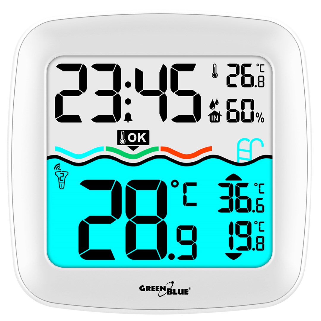 Wireless Swimming Pool Temperature Sensor Weather Station Humidity DCF RCC-3