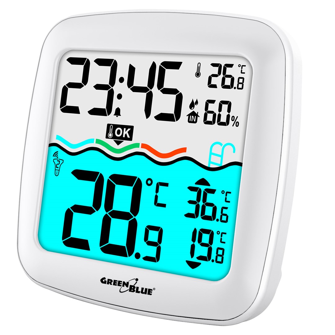 Wireless Swimming Pool Temperature Sensor Weather Station Humidity DCF RCC-1