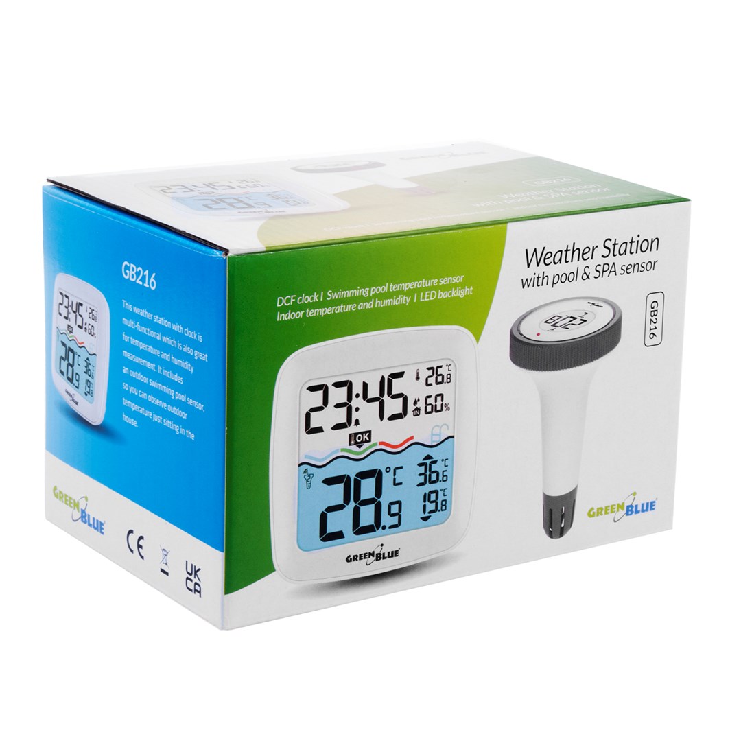 Wireless Swimming Pool Temperature Sensor Weather Station Humidity DCF RCC-9