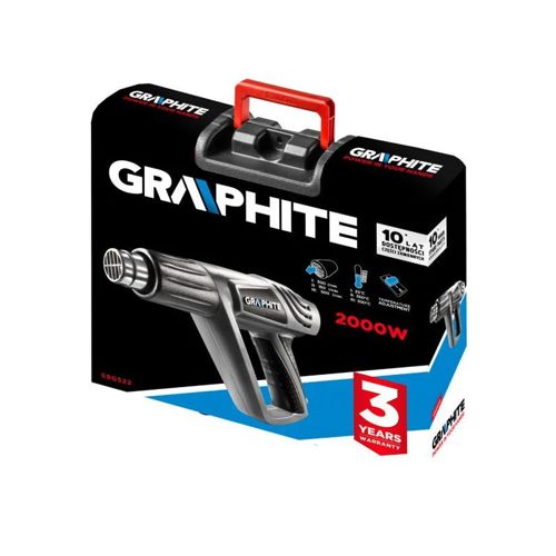 Heat gun 2000W, temperature range: I: 25oC, II: 350oC, III: 550oC, suitcase-1