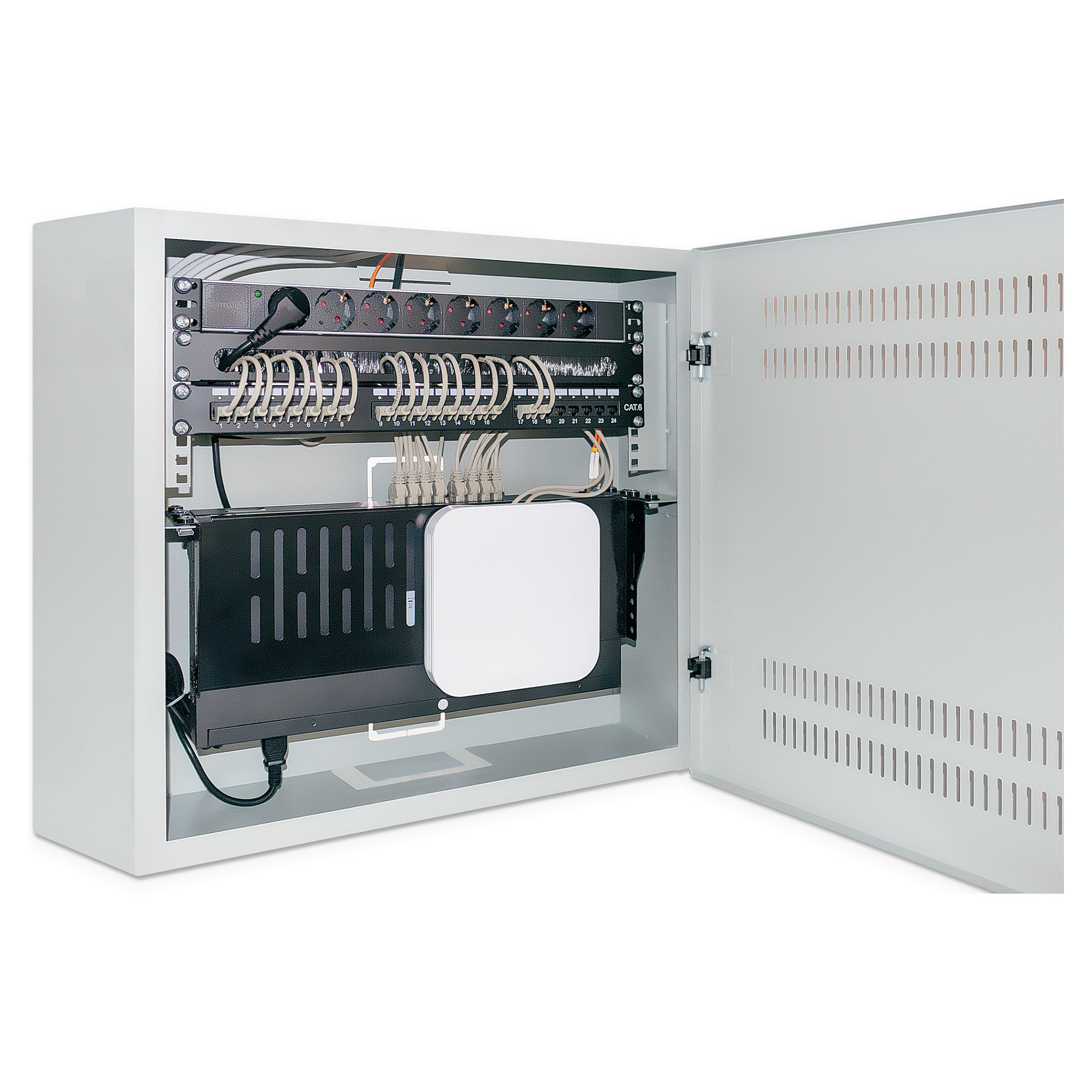 Zidni mrežni ormar INTELLINET Low Profile (4U+2U, 19", Sivi)-5