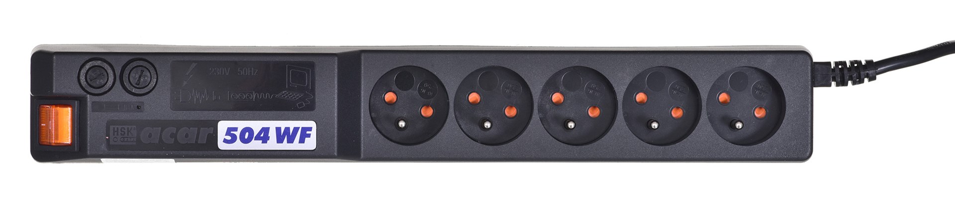 Produžni kabel ATRACK A-504 (dužina 5 m, boja crna, zaštita od preopterećenja, izlazne veze 5)-1