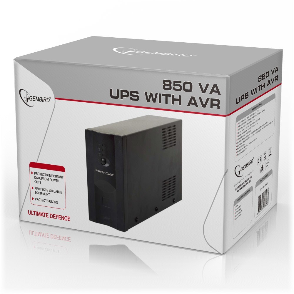 Neprekidno napajanje GEMBIRD UPS-PC-850AP (line-interactive, 850VA, 520W, 4 utičnice)-2