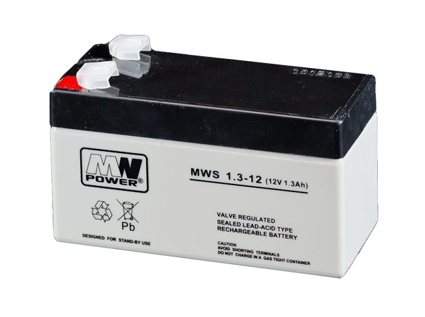 UPS MW POWER MWS 1.3-12 (kapacitet baterije 1.3 Ah, tehnologija baterije Maintenance Free, Lead Acid (AGM), napon baterije 12 V, životni vijek baterije 5 godina)-0