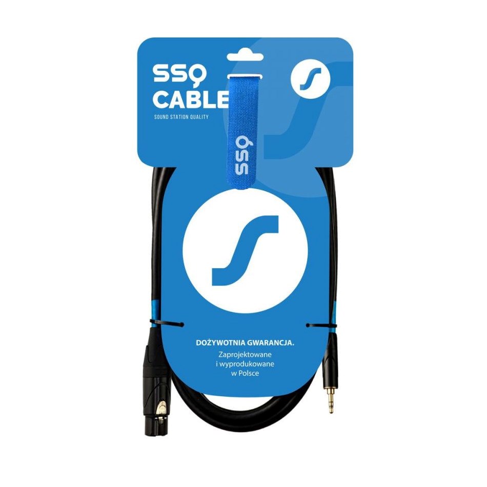 Kabel Sound Station Quality SSQ XLRMi0,5 XLR ženski / Jack stereo 3.5-0