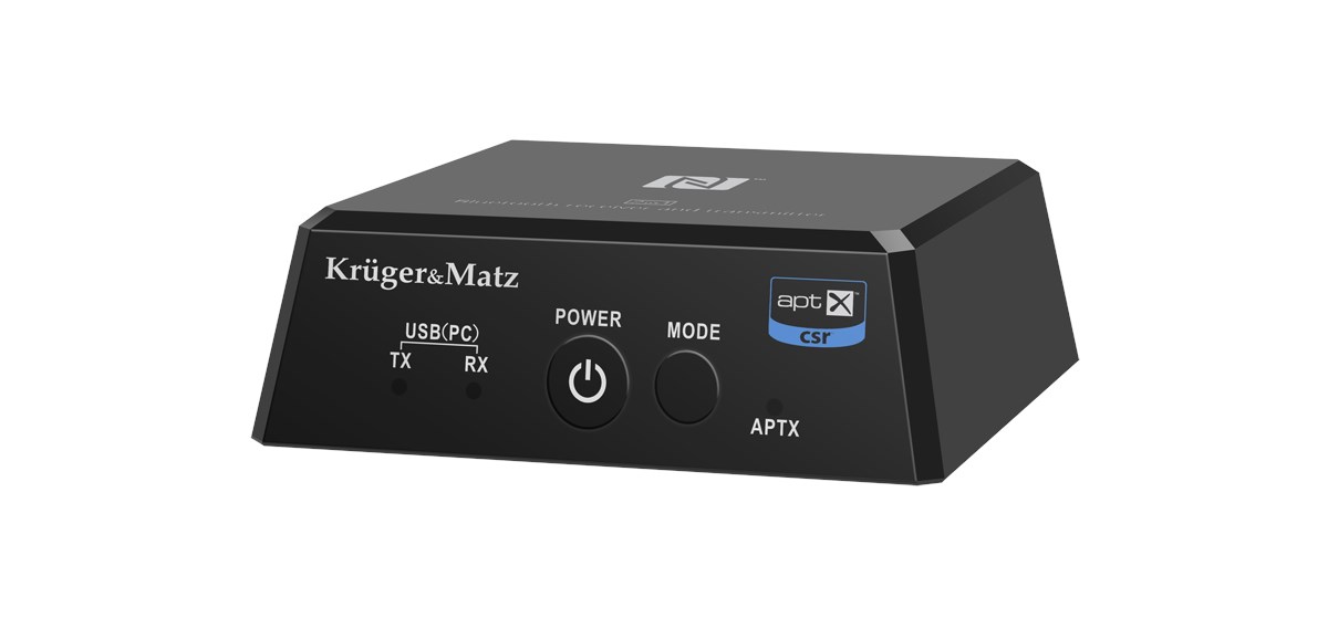 Bluetooth audio prijemnik i odašiljač KRUGER & MATZ BT-1, 2u1, aptX, NFC-0