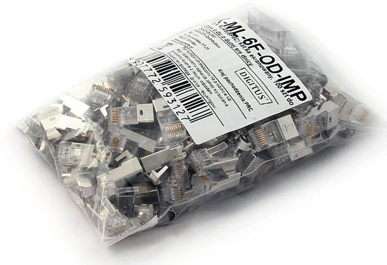 Mrežni konektor DIGITUS RJ45 Cat.6A oklopljeni (AWG 24-22, bez alata, 100 kom)-1