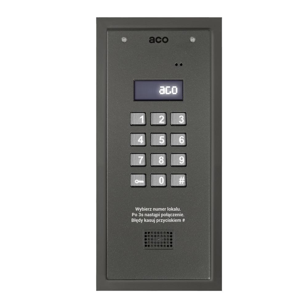 Interkom panel ACO CDNP7ACC ST DOOR INTERCOM PANEL LCD HEATER. RFID MASTER-0