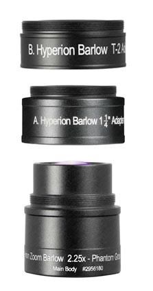 Barlow leća Baader Planetarium Hyperion Zoom 2.25x 1.25" (kompatibilna s Hyperion, crna boja)-1