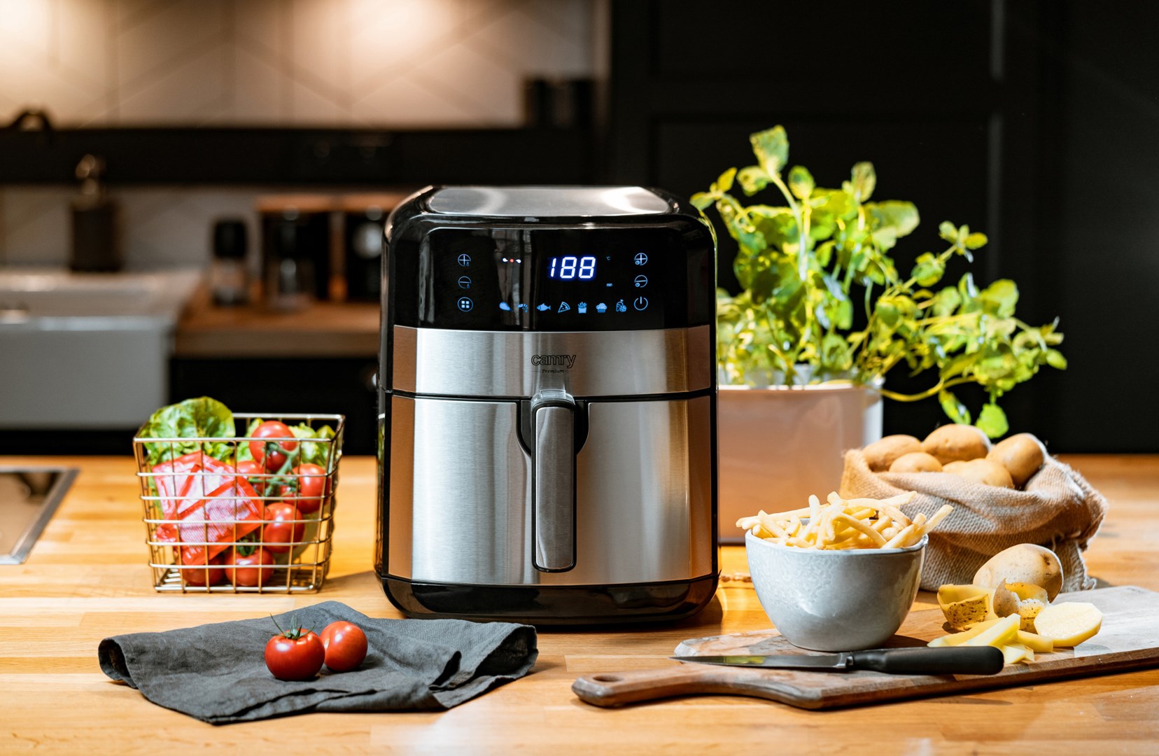 Friteza na vrući zrak CAMRY CR 6311 (kapacitet 5 litara, raspon temperature 80-200 °C, snaga 1700 W)-2