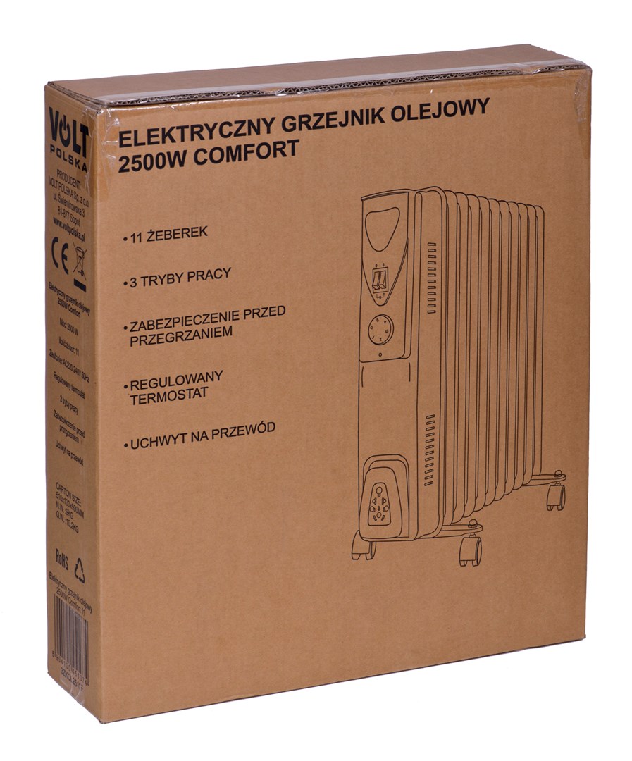 Električni uljni radijator VOLT POLSKA Comfort 11 (2500W)