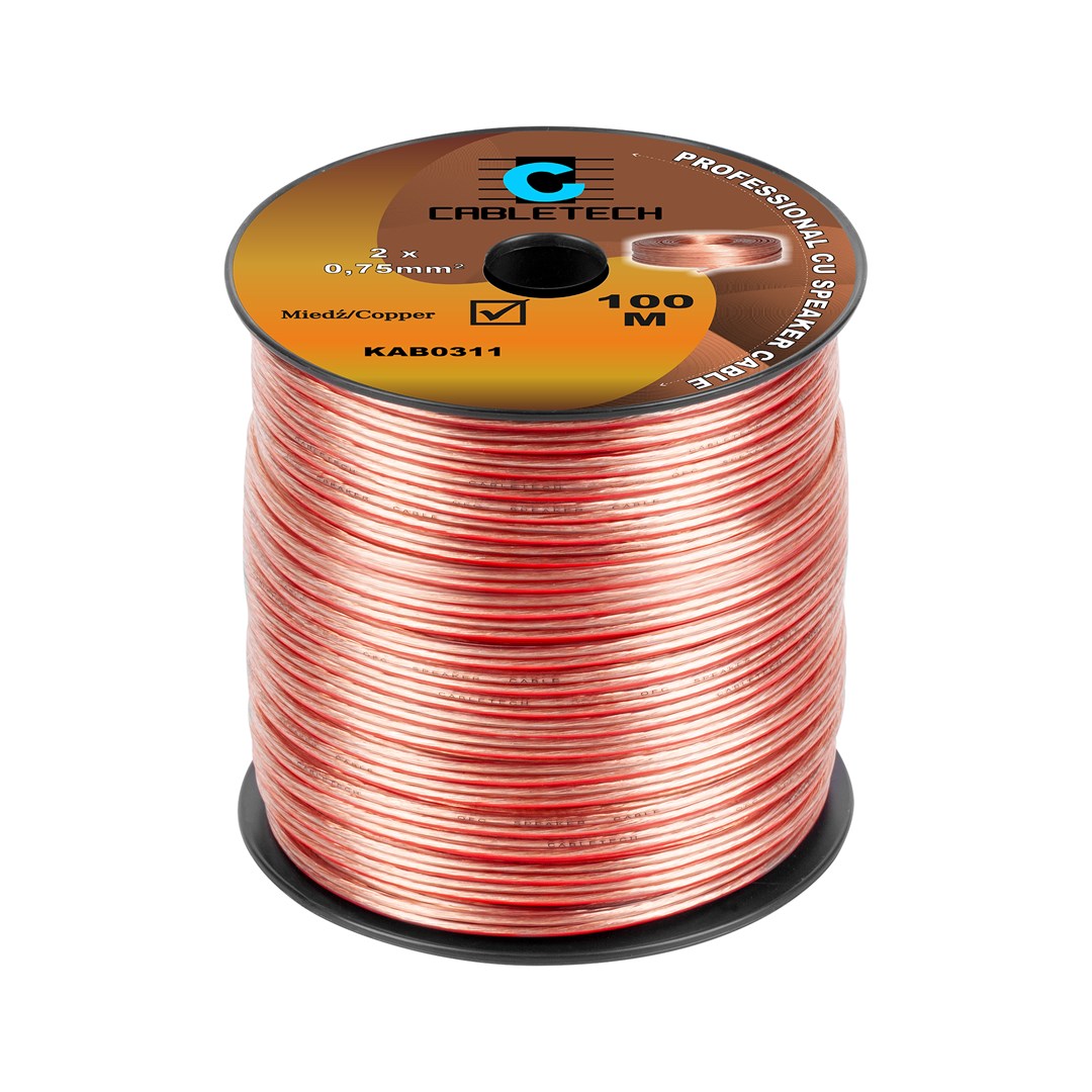 Kabel za zvučnike CABLETECH ZLA0769 2x0.75mm² (rola 100m)-1