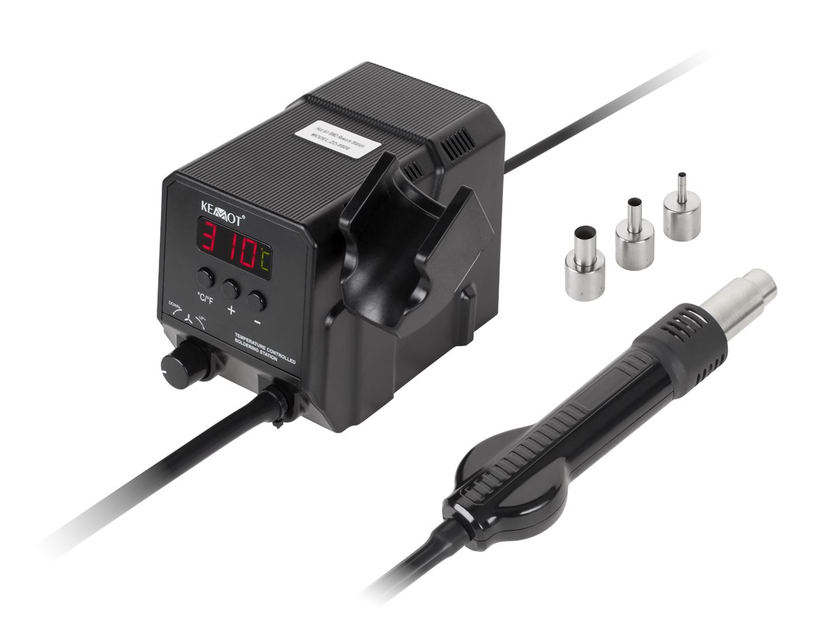 Stanica za lemljenje KEMOT ZD-8908 SMD (hot air, 300W, 100-500°C, 3 mlaznice)-0