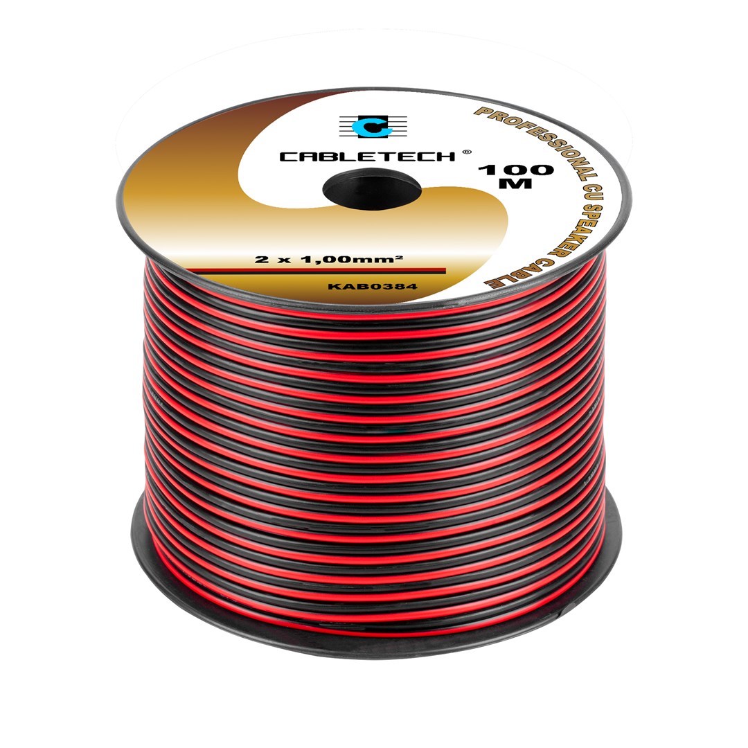 Zvučnički kabel CABLETECH 2x1.0mm² crno-crveni (na metre)-1