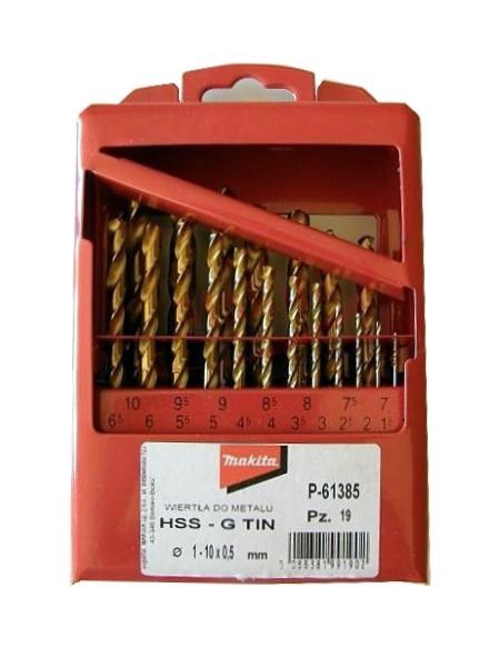Set svrdla za metal MAKITA D-72348 HSS-G TiN 19-dijelni (1-10 mm)-0