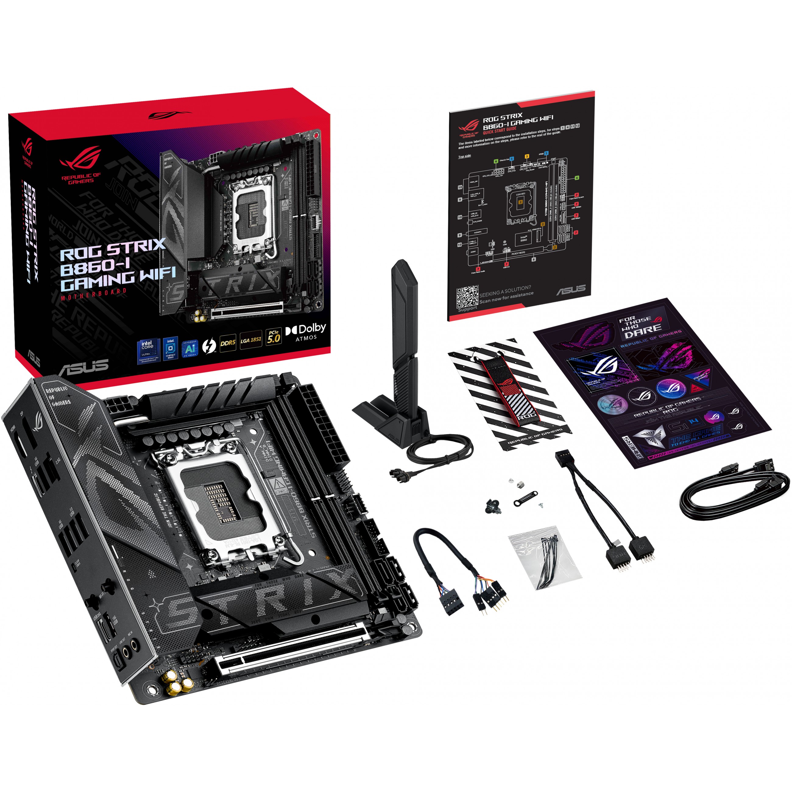 Matična ploča ASUS ROG STRIX B860-I GAMING WIFI (Intel B860, LGA 1851, mini ITX)-2