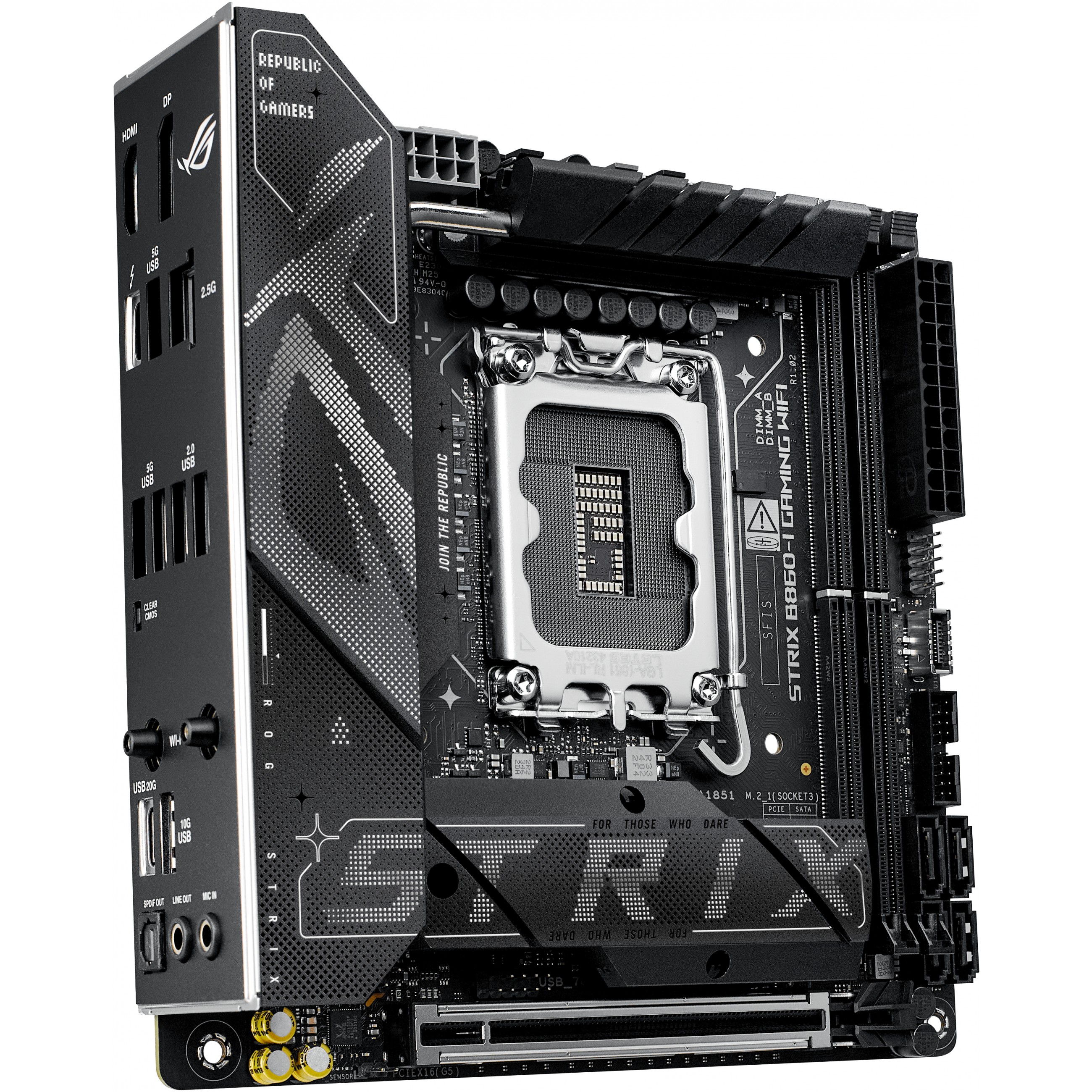 Matična ploča ASUS ROG STRIX B860-I GAMING WIFI (Intel B860, LGA 1851, mini ITX)-4