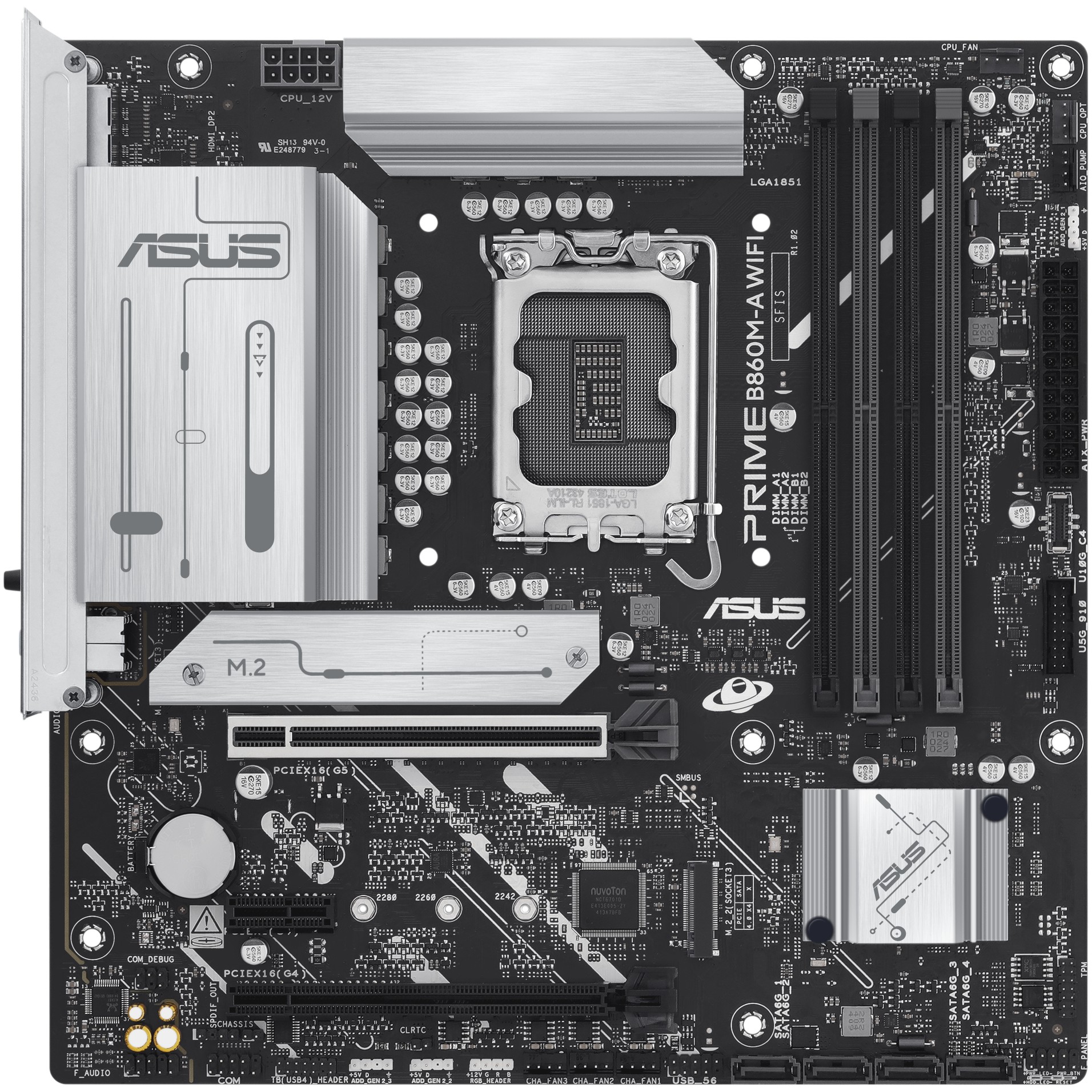 Matična ploča ASUS PRIME B860M-A WIFI (Intel B860, LGA 1851, micro ATX)-1