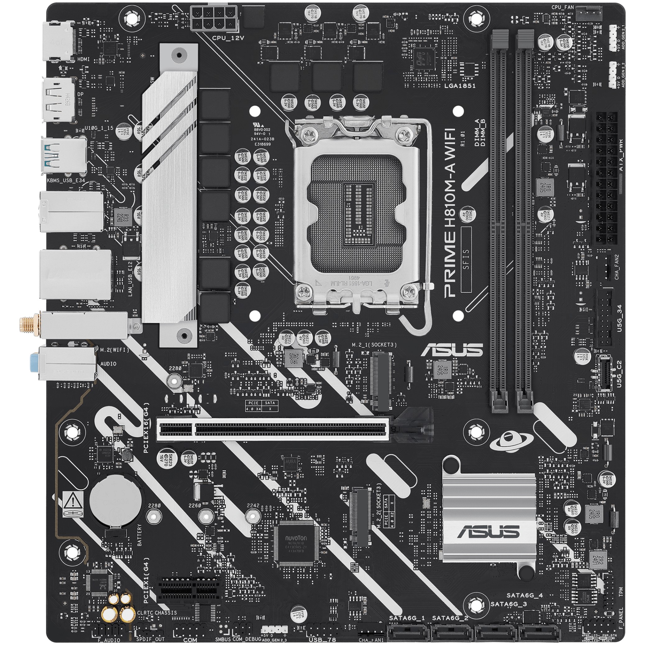 Matična ploča ASUS PRIME H810M-A WIFI Intel H810 LGA 1851 micro ATX-1